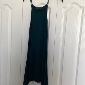 Green dress, spaghetti strap